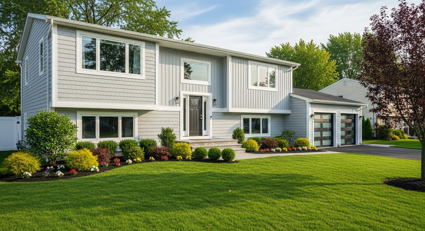 Cedar privacy fence installation with modern horizontal design - backyard privacy