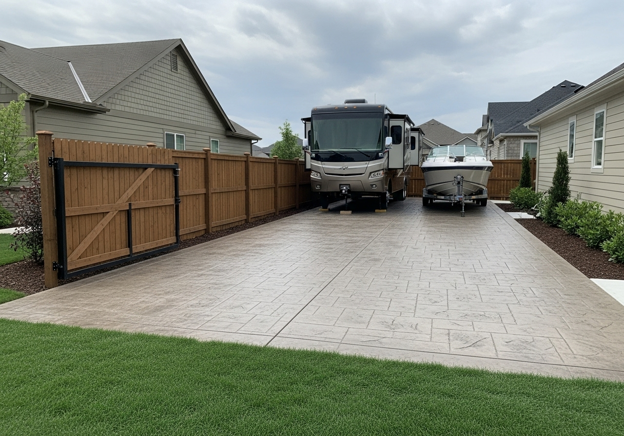 RV and boat storage pad - HOA compliant